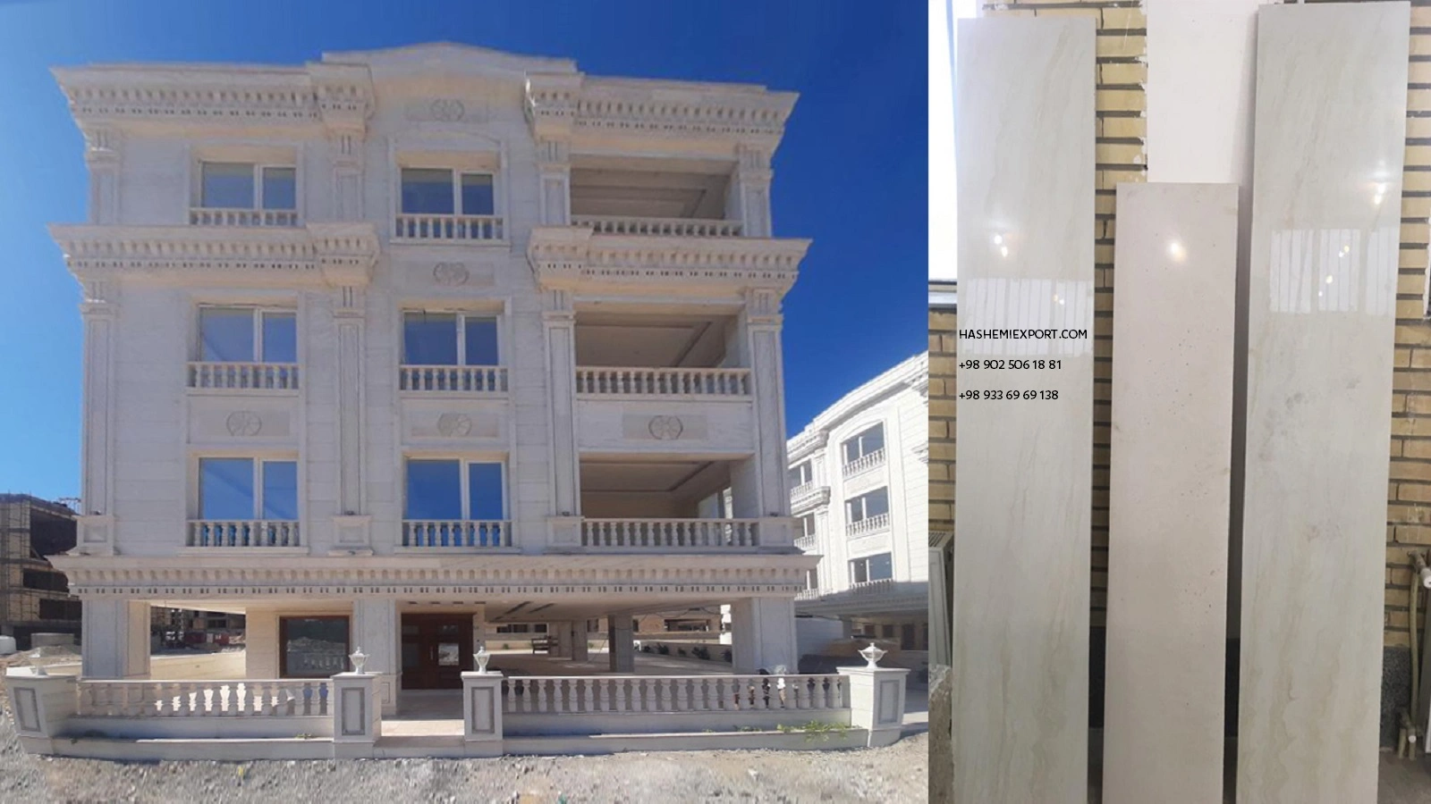 Iranian marble and travertine façade stone from world-class quarries – export ready.