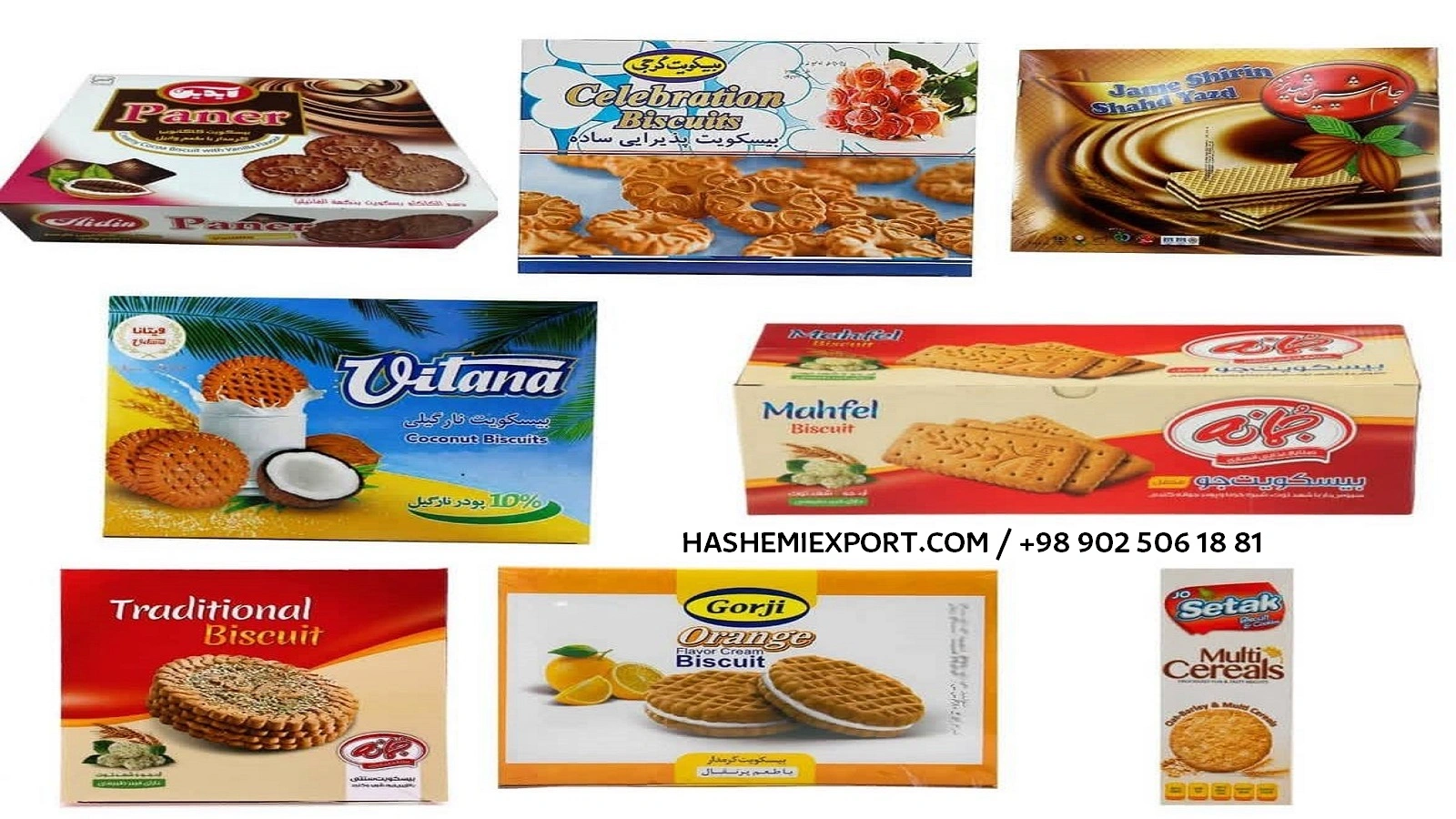 Iranian cakes and biscuits made with natural ingredients – export quality.